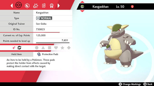 Pokemon Sword and Shield Ultra Shiny Kangaskhan 6IV-EV Trained - Pokemon4Ever