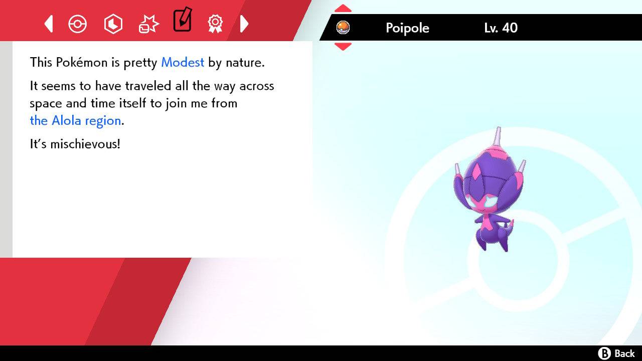 Pokemon Sword and Shield Poipole 6IV-EV Trained - Pokemon4Ever