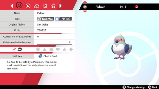Pokemon Sword and Shield Shiny Pidove 6IV-EV Trained - Pokemon4Ever