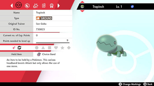 Pokemon Sword and Shield Shiny Trapinch 6IV-EV Trained - Pokemon4Ever