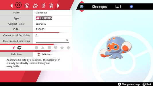 Pokemon Sword and Shield Shiny Clobbopus 6IV-EV Trained - Pokemon4Ever
