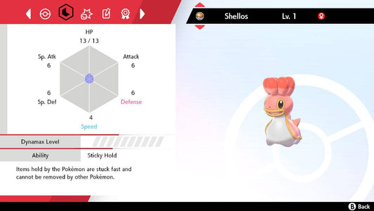 Pokemon Sword and Shield Shiny Shellos West Form 6IV-EV Trained - Pokemon4Ever