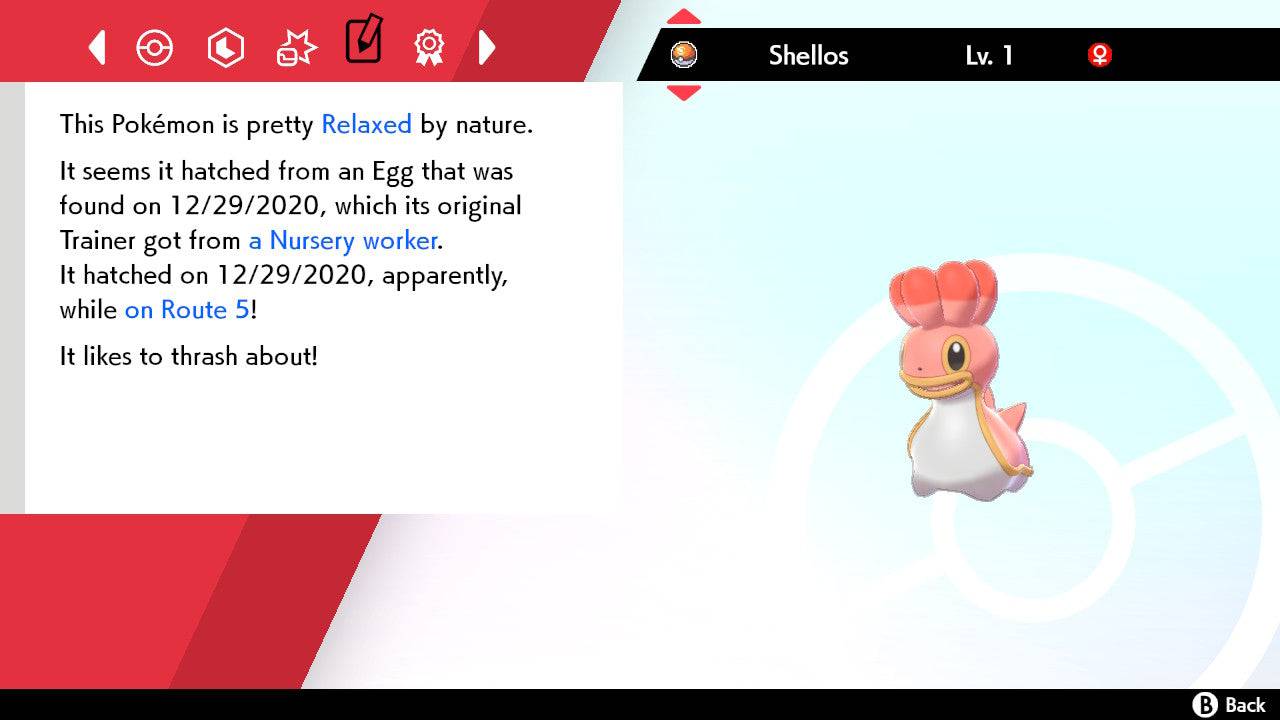 Pokemon Sword and Shield Shiny Shellos West Form 6IV-EV Trained - Pokemon4Ever