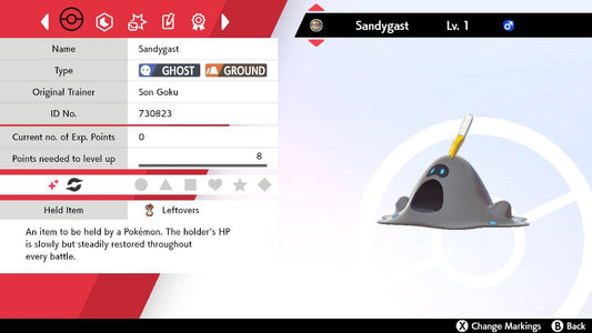 Pokemon Sword and Shield Shiny Sandygast 6IV-EV Trained - Pokemon4Ever