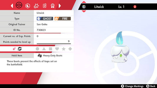 Pokemon Sword and Shield Shiny Litwick 6IV-EV Trained - Pokemon4Ever