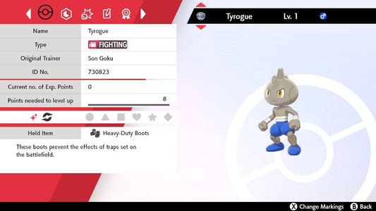 Pokemon Sword and Shield Shiny Tyrogue 6IV-EV Trained - Pokemon4Ever