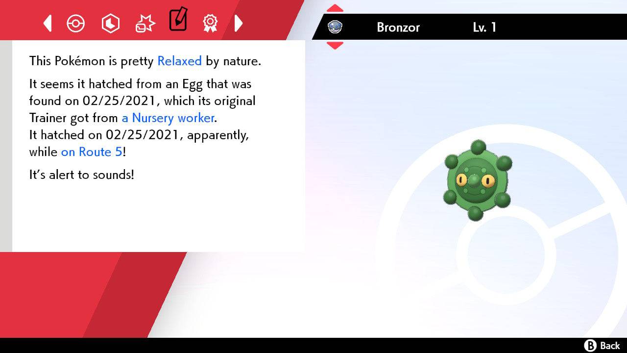 Pokemon Sword and Shield Shiny Bronzor 6IV-EV Trained - Pokemon4Ever