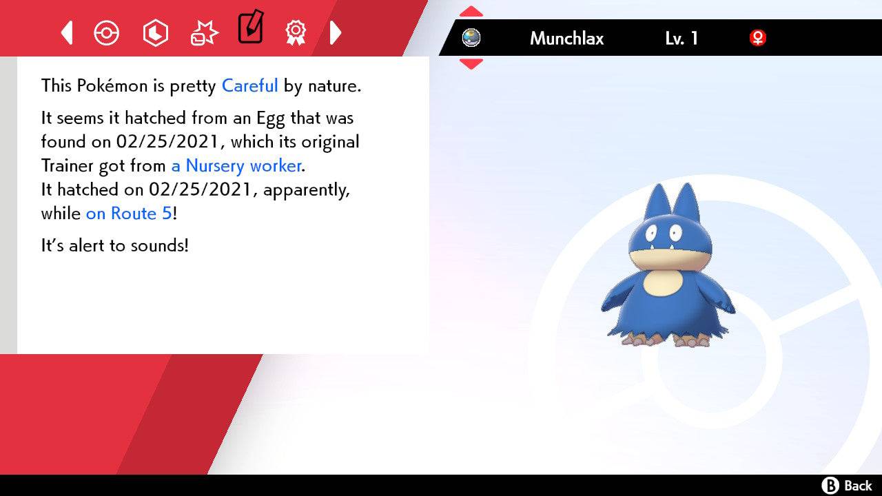 Pokemon Sword and Shield Shiny Munchlax 6IV-EV Trained - Pokemon4Ever