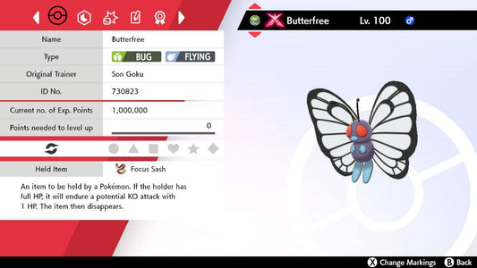 Pokemon Sword and Shield Gigantamax Butterfree 6IV-EV Trained - Pokemon4Ever