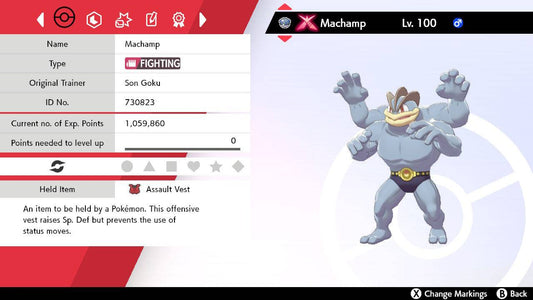 Pokemon Sword and Shield Gigantamax Machamp 6IV-EV Trained - Pokemon4Ever