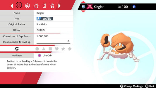 Pokemon Sword and Shield Gigantamax Kingler 6IV-EV Trained - Pokemon4Ever