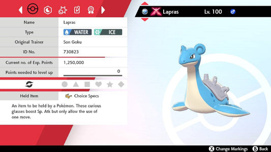 Pokemon Sword and Shield Gigantamax Lapras 6IV-EV Trained - Pokemon4Ever