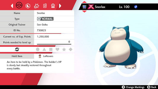 Pokemon Sword and Shield Gigantamax Snorlax 6IV-EV Trained - Pokemon4Ever