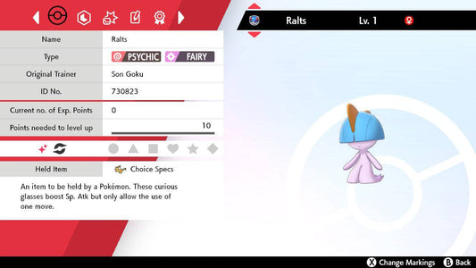 Pokemon Sword and Shield Shiny Ralts 6IV-EV Trained - Pokemon4Ever