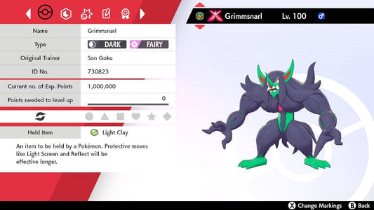 Pokemon Sword and Shield Gigantamax Grimmsnarl 6IV-EV Trained - Pokemon4Ever