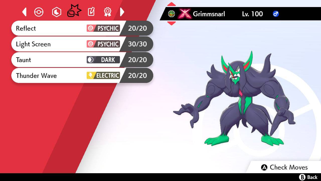 Pokemon Sword and Shield Gigantamax Grimmsnarl 6IV-EV Trained - Pokemon4Ever