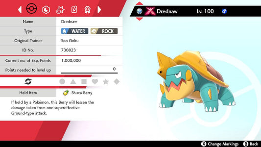Pokemon Sword and Shield Gigantamax Drednaw 6IV-EV Trained - Pokemon4Ever