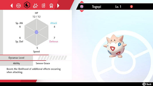 Pokemon Sword and Shield Shiny Togepi 6IV-EV Trained - Pokemon4Ever