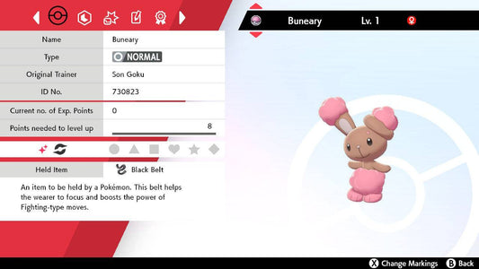 Pokemon Sword and Shield Shiny Buneary 6IV-EV Trained - Pokemon4Ever