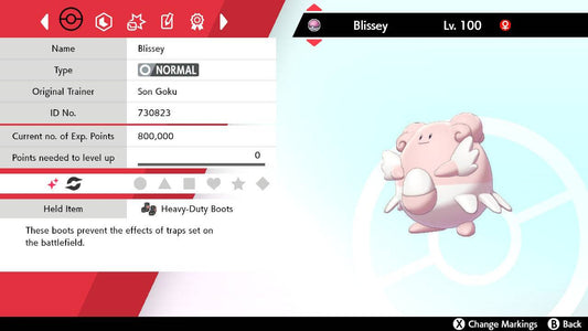 Pokemon Sword and Shield Shiny Blissey 6IV-EV Trained - Pokemon4Ever