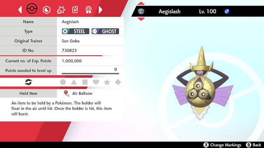 Pokemon Sword and Shield Aegislash 6IV-EV Trained - Pokemon4Ever