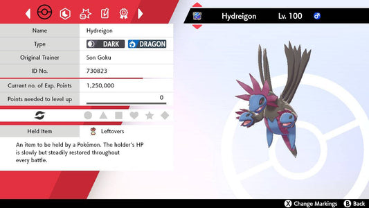 Pokemon Sword and Shield Hydreigon 6IV-EV Trained - Pokemon4Ever