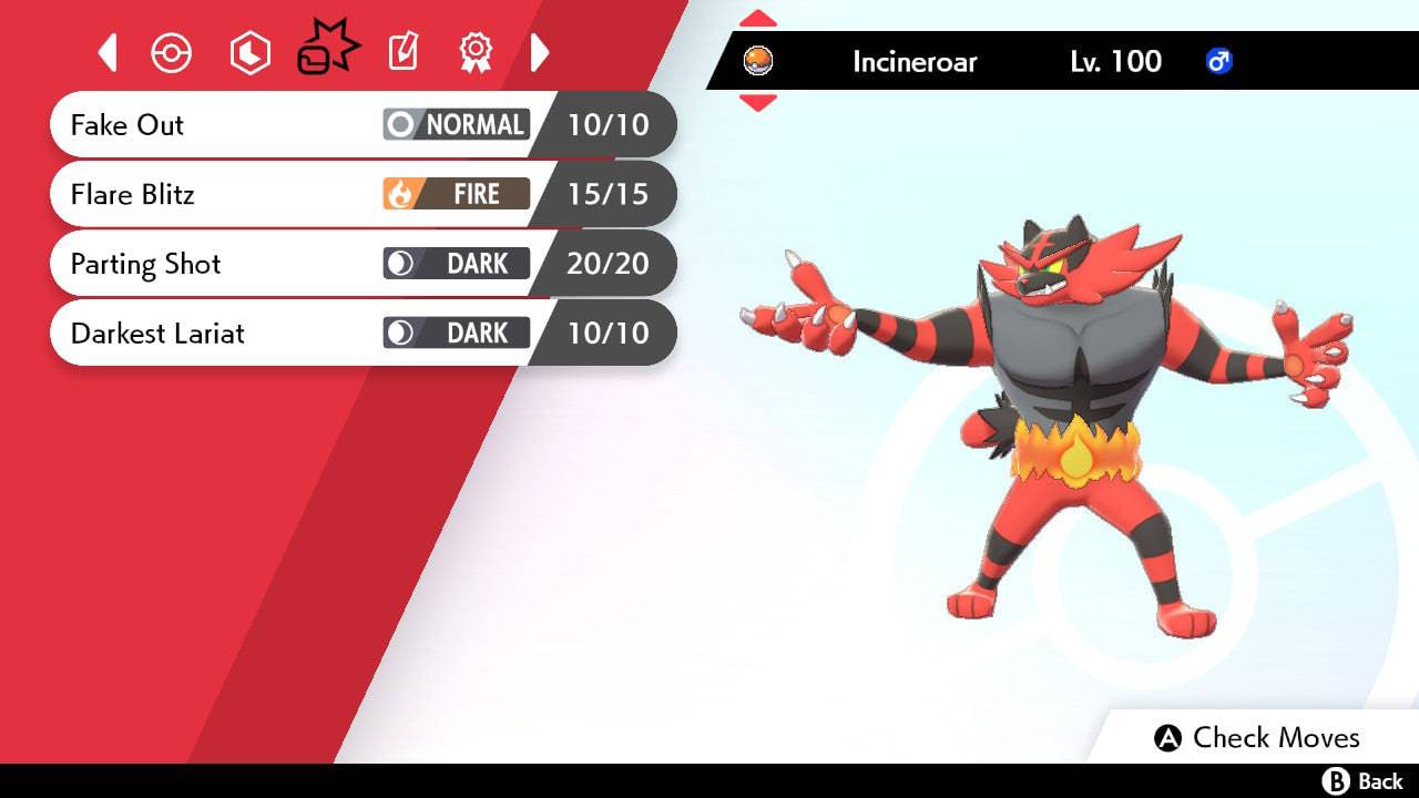 Pokemon Sword and Shield Incineroar 6IV-EV Trained - Pokemon4Ever