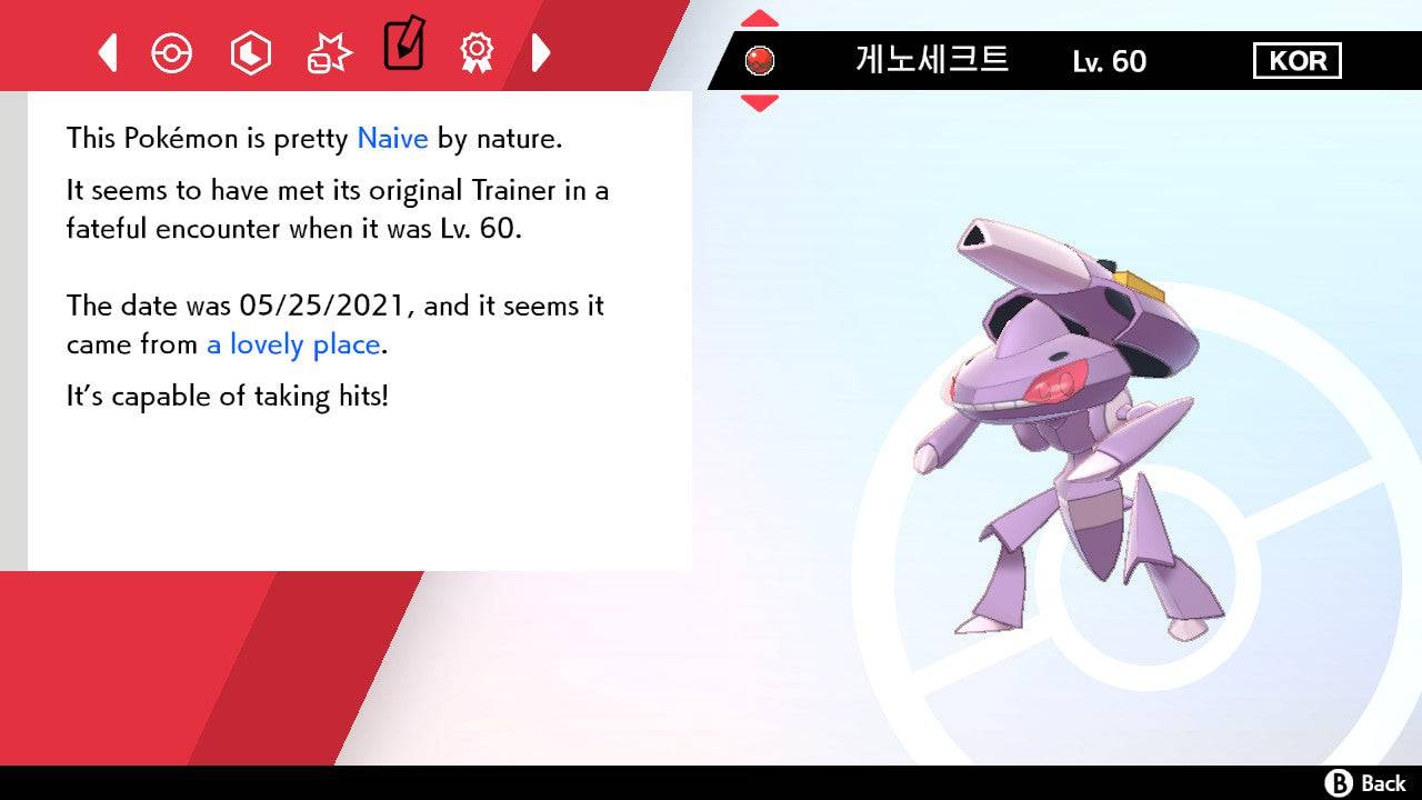 Pokemon Sword and Shield Adventure 25 (Korean Pokéscraps 2021) - Genesect Event - Pokemon4Ever