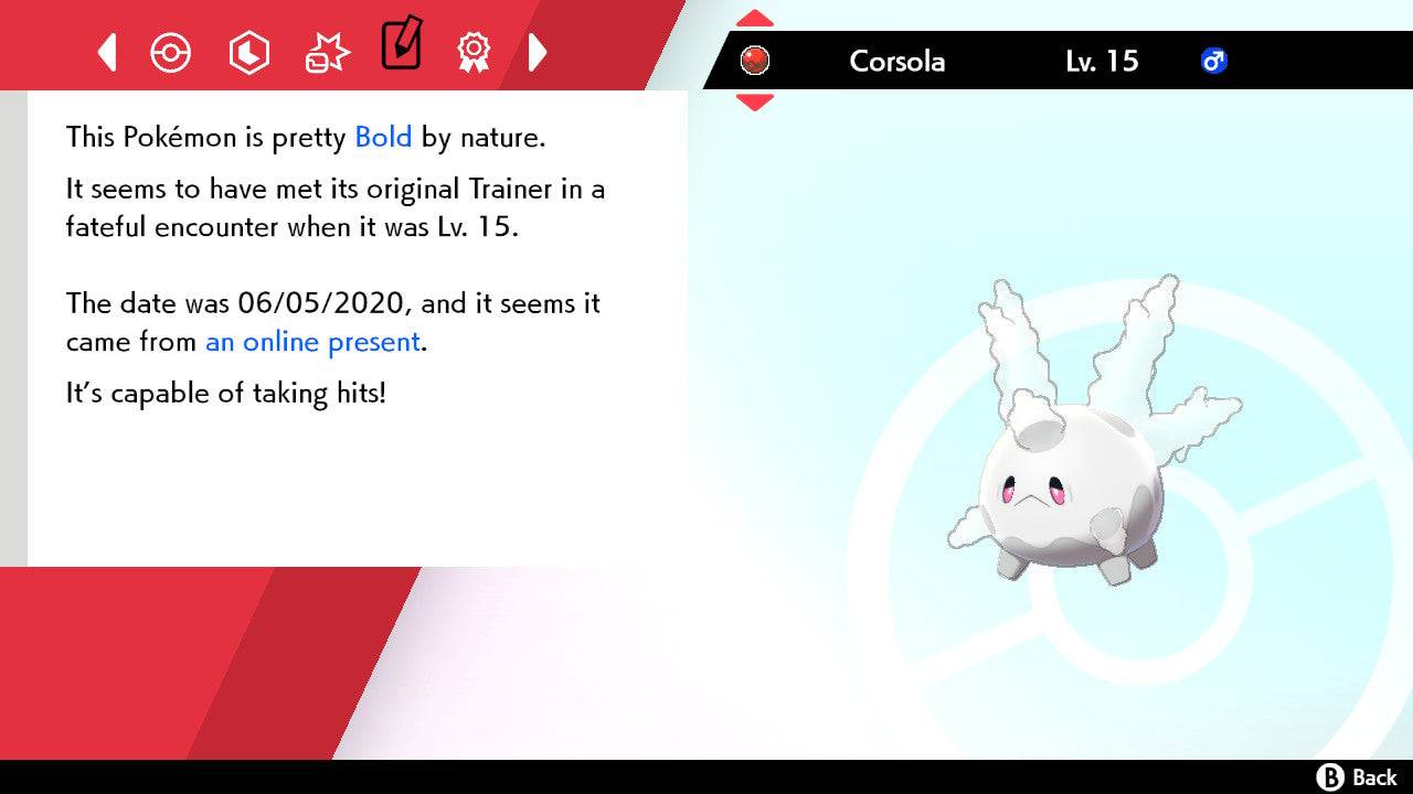 Pokemon Sword and Shield Campaign with Galar Friends: Galarian Corsola Event - Pokemon4Ever