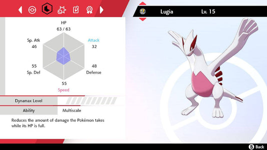 Pokemon Sword and Shield Ultra Shiny Lugia 6IV-EV Trained - Pokemon4Ever