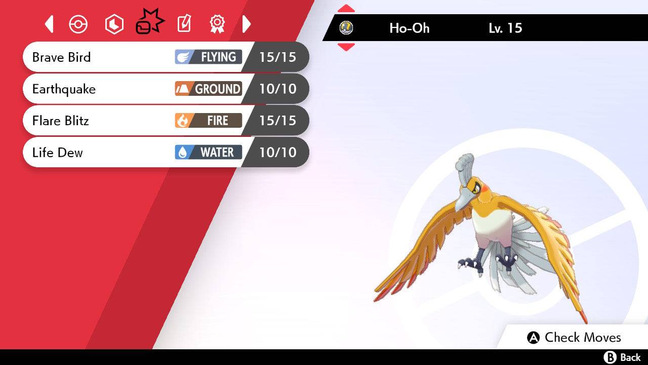 Pokemon Sword and Shield Ultra Shiny Ho-Oh 6IV-EV Trained - Pokemon4Ever