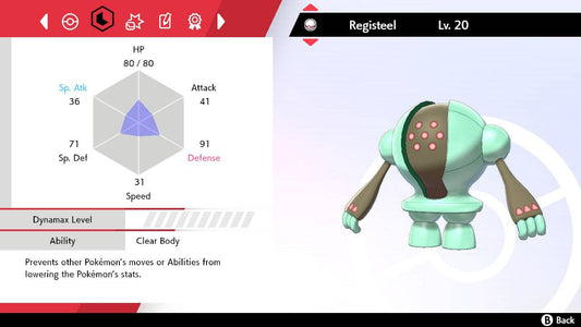 Pokemon Sword and Shield Ultra Shiny Registeel 6IV-EV Trained - Pokemon4Ever