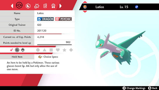 Pokemon Sword and Shield Ultra Shiny Latios 6IV-EV Trained - Pokemon4Ever