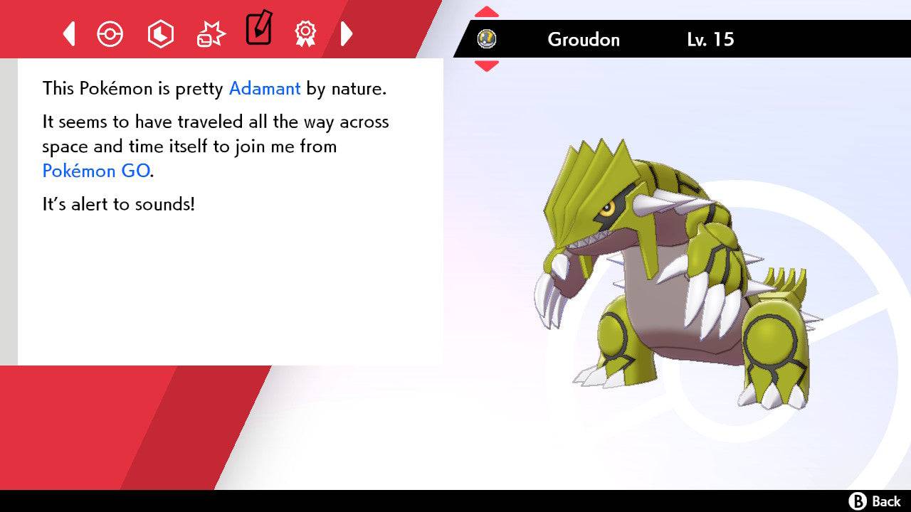 Pokemon Sword and Shield Ultra Shiny Groudon 6IV-EV Trained - Pokemon4Ever