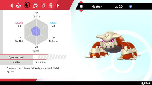Pokemon Sword and Shield Ultra Shiny Heatran 6IV-EV Trained - Pokemon4Ever
