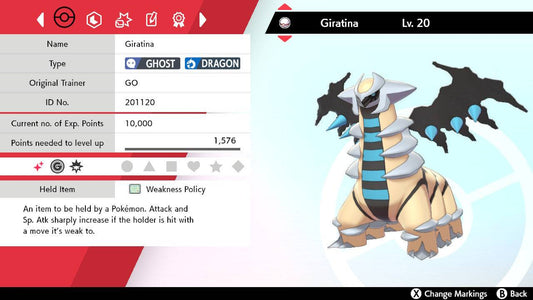 Pokemon Sword and Shield Ultra Shiny Giratina 6IV-EV Trained - Pokemon4Ever
