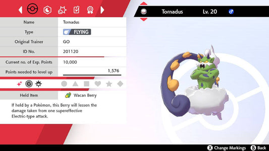 Pokemon Sword and Shield Ultra Shiny Tornadus 6IV-EV Trained - Pokemon4Ever