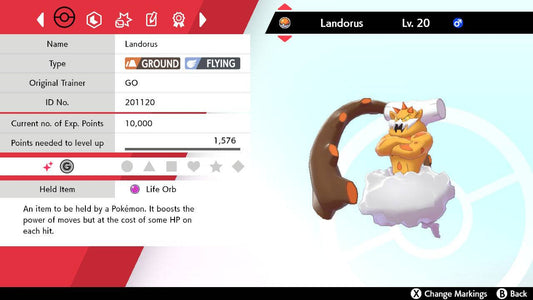 Pokemon Sword and Shield Ultra Shiny Landorus 6IV-EV Trained - Pokemon4Ever