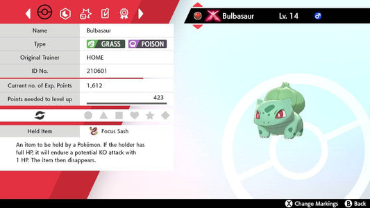 Pokemon Sword and Shield Gigantamax Factor Bulbasaur 6IV-EV Trained - Pokemon4Ever