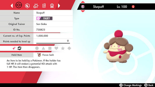 Pokemon Sword and Shield Shiny Slurpuff Competitively Trained - Pokemon4Ever