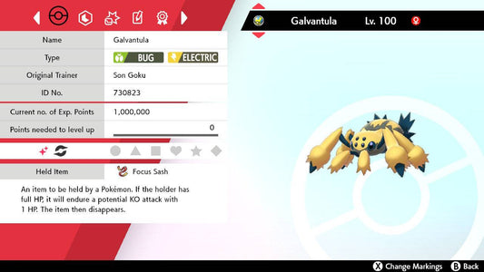 Pokemon Sword and Shield Shiny Galvantula 6IV-EV Trained - Pokemon4Ever