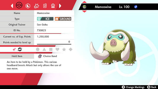 Pokemon Sword and Shield Shiny Mamoswine 6IV-EV Trained - Pokemon4Ever