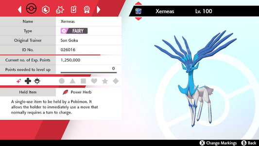 Pokemon Sword and Shield Ultra Shiny Xerneas 6IV-EV Trained - Pokemon4Ever