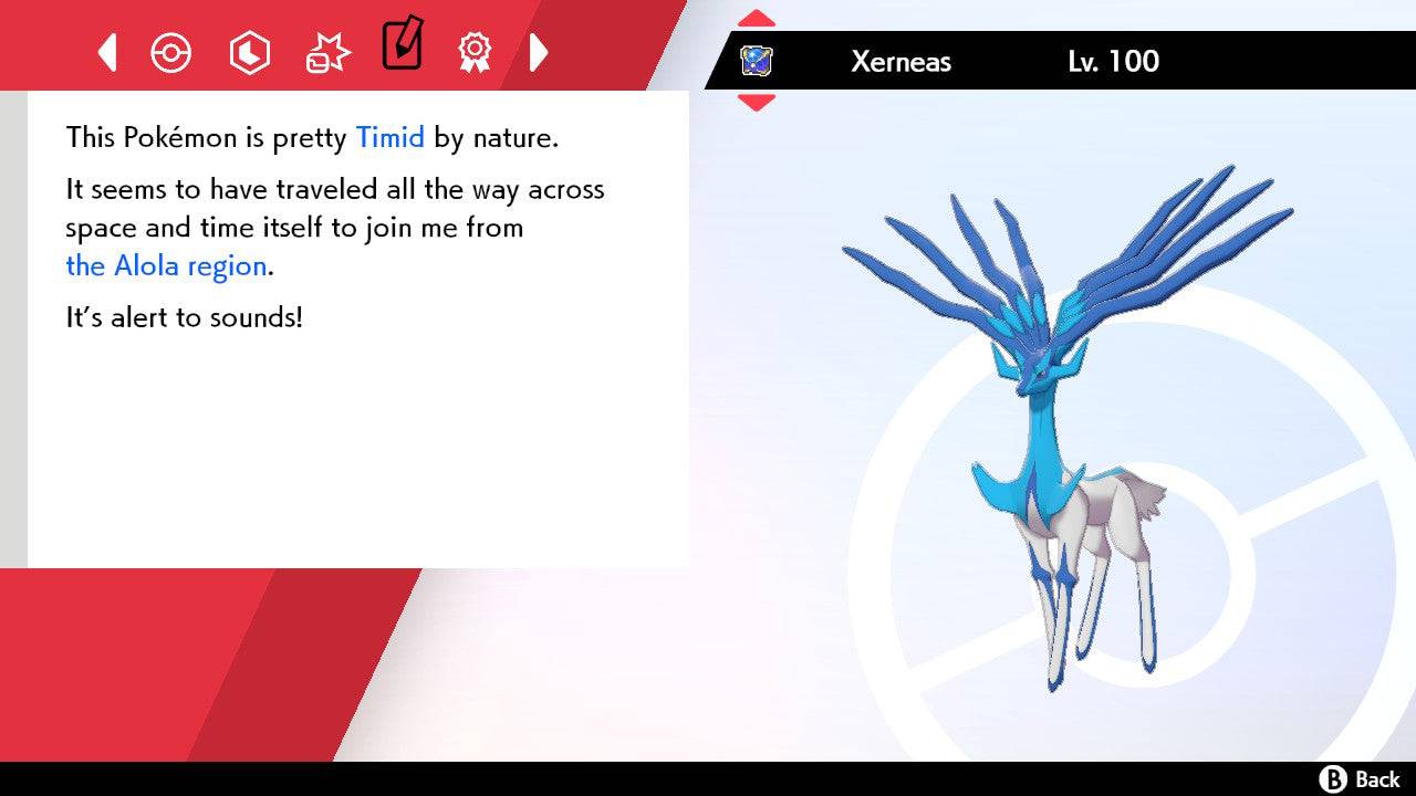 Pokemon Sword and Shield Ultra Shiny Xerneas 6IV-EV Trained - Pokemon4Ever