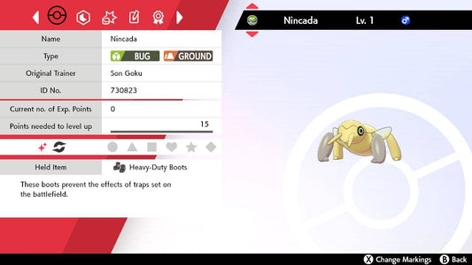 Pokemon Sword and Shield Ultra Shiny Nincada 6IV-EV Trained - Pokemon4Ever