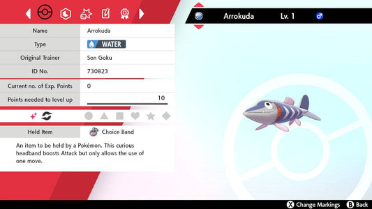 Pokemon Sword and Shield Ultra Shiny Arrokuda 6IV-EV Trained - Pokemon4Ever