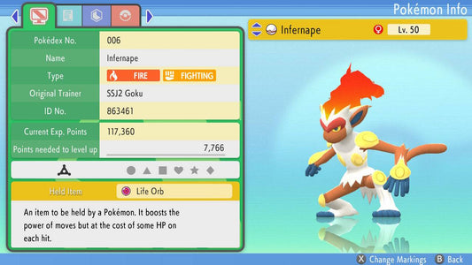 Pokemon Brilliant Diamond and Shining Pearl Infernape 6IV-EV Trained - Pokemon4Ever
