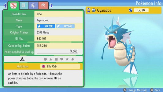 Pokemon Brilliant Diamond and Shining Pearl Gyarados 6IV-EV Trained - Pokemon4Ever