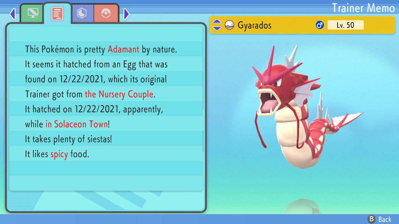 Pokemon Brilliant Diamond and Shining Pearl Gyarados 6IV-EV Trained - Pokemon4Ever