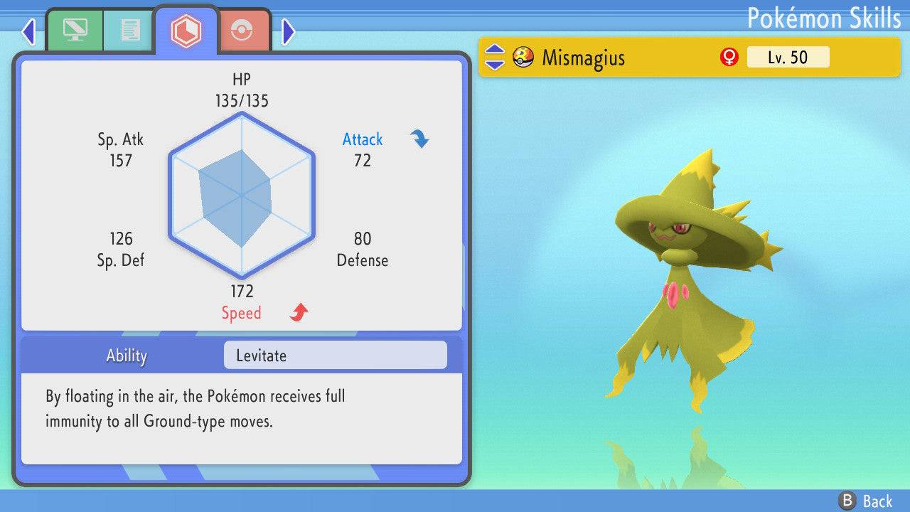 Pokemon Brilliant Diamond and Shining Pearl Mismagius 6IV-EV Trained - Pokemon4Ever